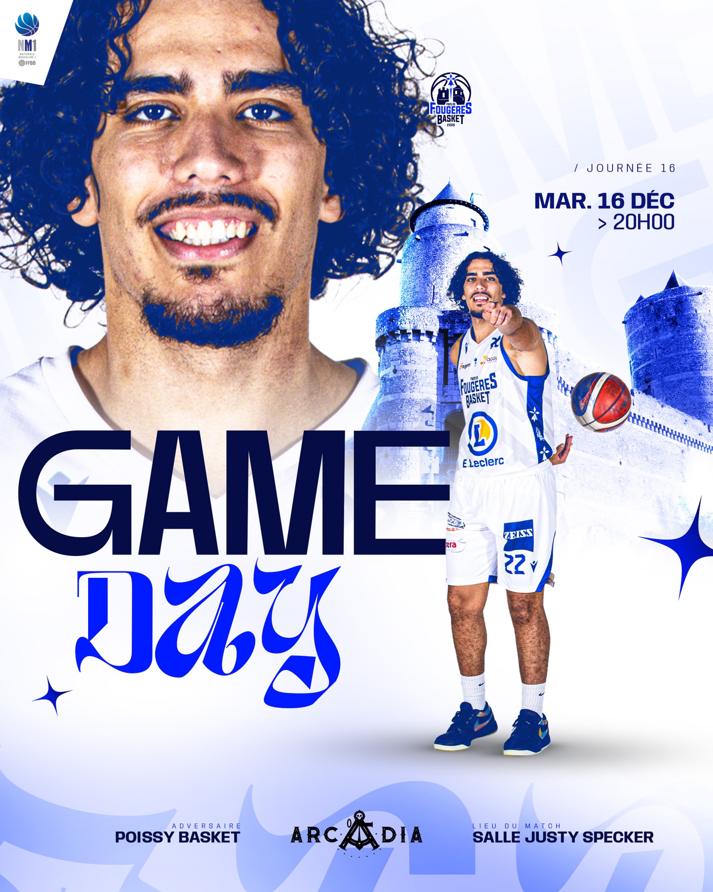 𝑮𝑨𝑴𝑬 𝑫𝑨𝒀 ⚔️
ℹ️ NM1 | J16 🆚 @poissy_basket
Dernier match à domicile de l’année 2025 ! Les Blues Brothers accueillent Poissy dans le cadre de la 16ème journée de NM1 ! 🔥
📺 Live match > YouTube LSEI TV
📲 Live score en story Instagram
👉🏼 Présenté par notre partenaire @larcadiafougeres