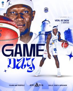 𝑮𝑨𝑴𝑬 𝑫𝑨𝒀 ⚔️
ℹ️ NM1 | J11 🆚 @toursmetropolebasket
Réception de Tours pour le premier match de novembre à la maison ! 🏠🔥
📺 Live match > YouTube LSEI TV
📲 Live score en story Instagram
👉🏼 Présenté par notre partenaire @larcadiafougeres