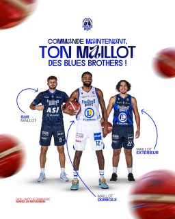 𝐂𝐨𝐦𝐦𝐚𝐧𝐝𝐞 𝐭𝐨𝐧 𝐦𝐚𝐢𝐥𝐥𝐨𝐭 𝐝𝐞̀𝐬 𝐦𝐚𝐢𝐧𝐭𝐞𝐧𝐚𝐧𝐭 ! 🤩🎽
Vous étiez nombreux à nous les réclamer, ils sont enfin disponibles ! 😍
Les maillots officiels et surmaillots de la saison 2025/2026, sont disponibles en commande dès maintenant sur notre site (Onglet « Boutique ») ! ✌🏼
ℹ️ Bon de commande à imprimer et remplir, puis à déposer avec le règlement au siège du club ou lors des permanences billetteries au club.
👉🏼 Commande possible jusqu’au 25/11 - Livraison fin Janvier.