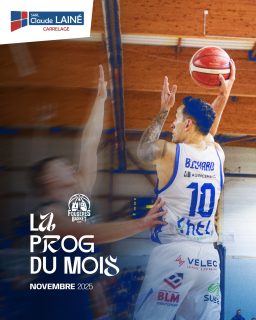 𝐏𝐑𝐎𝐆’ 𝐃𝐔 𝐌𝐎𝐈𝐒 📆
Le mois de novembre comme un sprint ! ⚡️
2 matchs à la maison, 2 à l’extérieur et 4 adversaires du haut de tableau pour clôturer les matchs aller de la phase 1 🥵💪🏼
🏠 07/11 Tours, 21/11 Toulouse
👉🏼 Présenté par notre partenaire SARL Claude Lainé