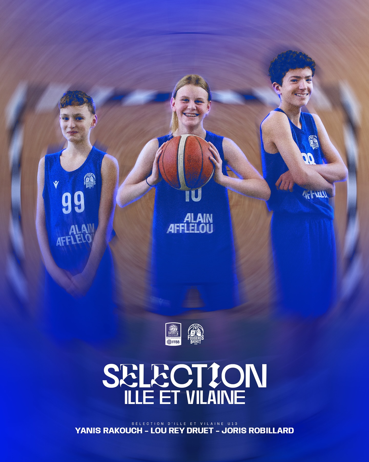 𝗦𝗘́𝗟𝗘𝗖𝗧𝗜𝗢𝗡 𝟯𝟱 🏀⚡️

Félicitations à nos licenciés : Lou, Yanis et Joris, tous les 3 sélectionnés en équipe d’Ille et Vilaine (U13) 🔥

Ils représenteront le département en participant au tournoi inter-comité, fin décembre, à Carquefou ✌🏼🏀

Ces sélections de Lou, Joris (issus de Louvigné) et Yanis (formé au PFB) récompensent le travail de nos éducateurs pour la formation de nos jeunes ! 🤩