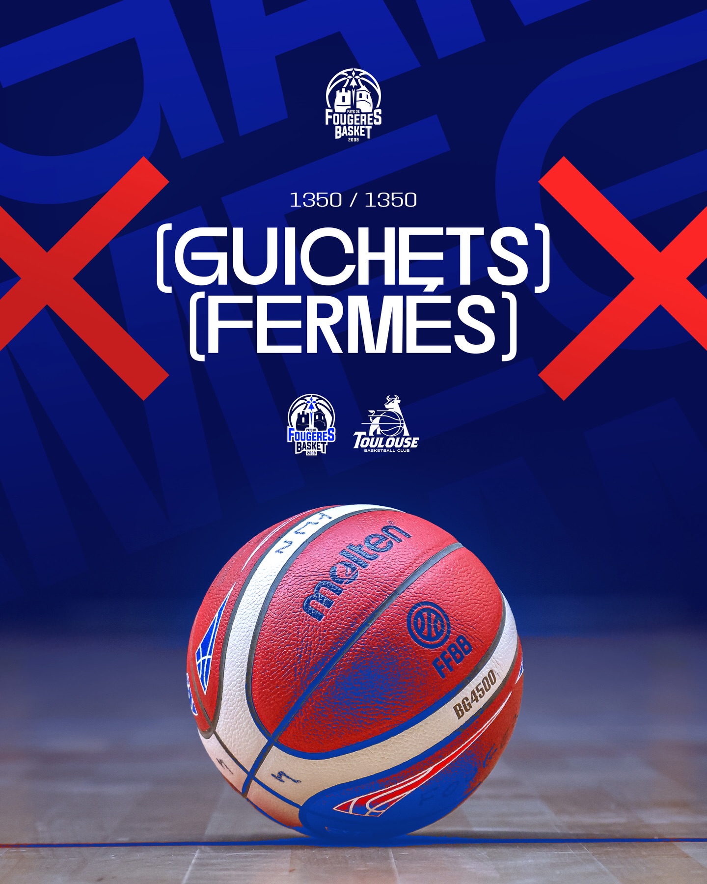 Guichets fermés pour ce soir, 1350 personnes à l’unisson derrière nos Blues Brothers 🔥💙