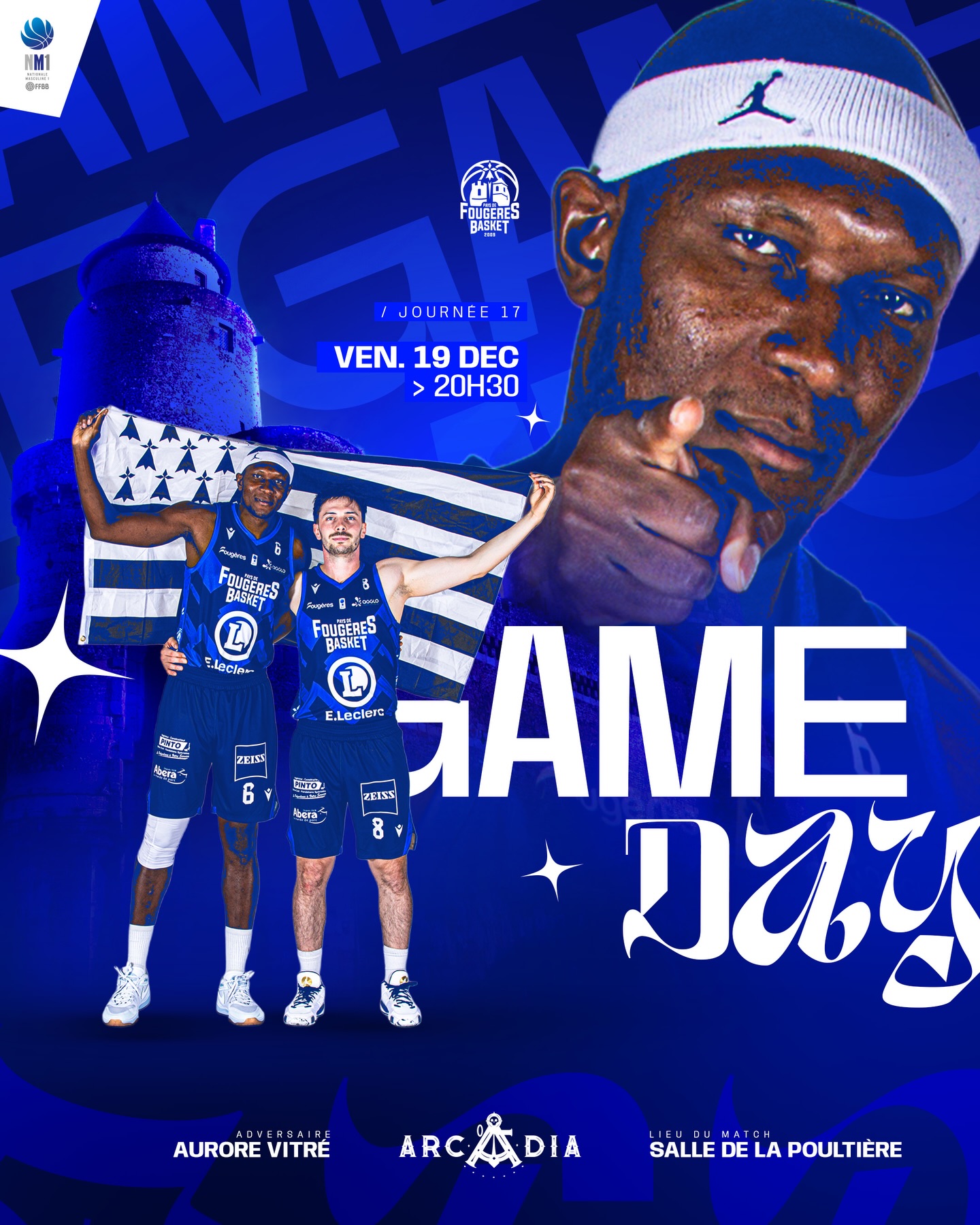 𝑮𝑨𝑴𝑬 𝑫𝑨𝒀 ⚔️

ℹ️ NM1 | J16 🆚 @aurore_vitre_basket 

Dernier match de l’année 2025, avec un derby enflammé à l’extérieur ! 💥🤩

📺 Live match > YouTube Aurore Vitré
📲 Live score en story Instagram

👉🏼 Présenté par notre partenaire @larcadiafougeres
