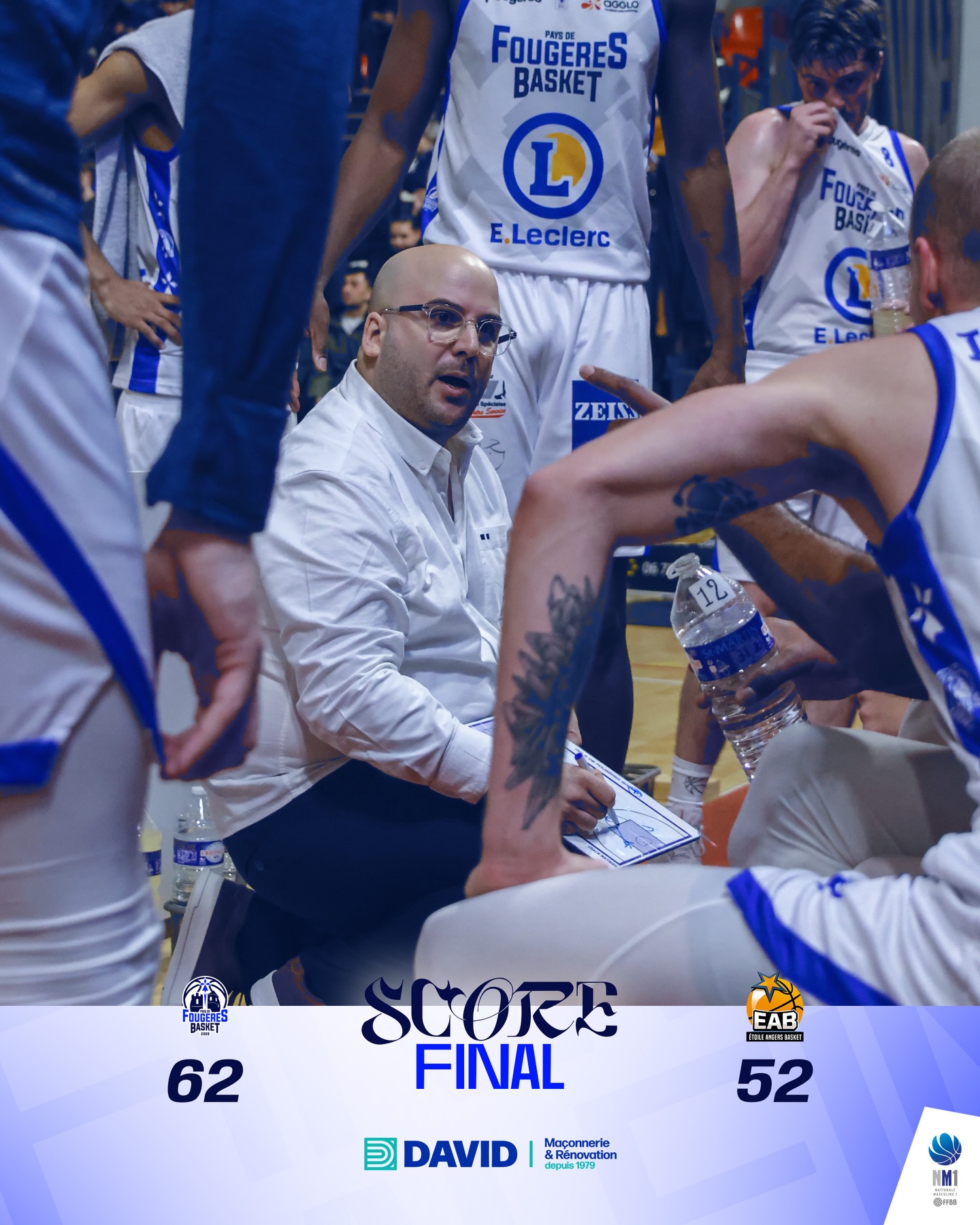 𝑺𝑪𝑶𝑹𝑬 𝑭𝑰𝑵𝑨𝑳 🏀

Match compliqué et accroché ce soir face à Angers, mais dans une ambiance folle les Blues Brothers décrochent le 1er succès de l’année 2026 ! 🔥💥

Prochain match à l’Insep face au Pôle France, avant la réception de Lorient, mardi 20/01 ! ✌🏼

👉🏼 Présenté par notre partenaire @david_.construction